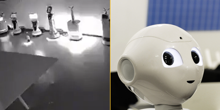 A security camera captured the moment an AI robot convinces others to ‘quit their jobs’