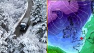 Arctic blast set to bring freezing temperatures to UK as weather maps turn purple
