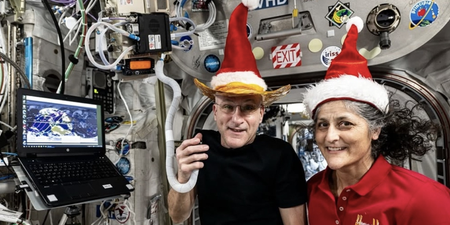 Christmas photo of astronauts on International Space Station sparks number of conspiracy theories