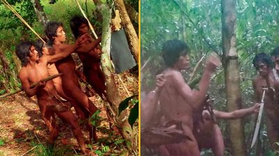 Incredible photos reveal first look at uncontacted Amazon community
