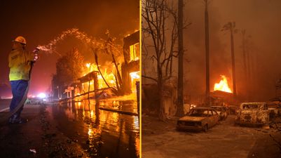 Man arrested on suspicion of starting LA wildfire that has burned over 1,000 acres