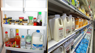 Warning issued to people who keep their milk in the fridge door