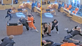 Murder suspect attacked by victim’s family in courtroom brawl
