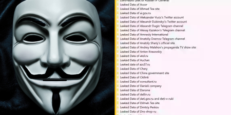 Anonymous hacks Russia releasing terabytes of Putin’s secret information