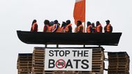 Police investigating ‘migrant boat’ bonfire as hate incident