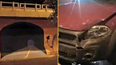 Man causes crash after painting realistic tunnel under bridge