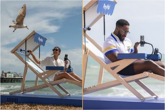 Deckchair that charges your phone and scares off sea gulls rolled out on Brighton Beach