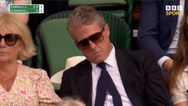 Hugh Grant dozes off in Wimbledon Royal Box