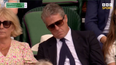 Hugh Grant dozes off in Wimbledon Royal Box