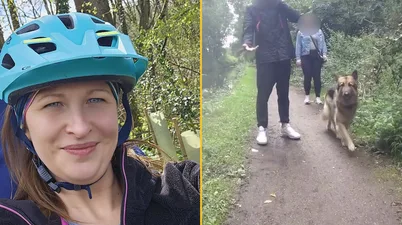 Cyclist pushed into canal by dog walker after being accused of ‘not slowing down’