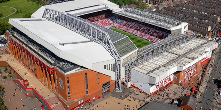 Anfield crowned stadium fans most want to visit in England